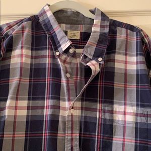 Plaid J.Crew button down